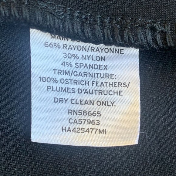 HALOGEN Black Zigzag Feather Trim Bell Sleeves Top - Picture 7 of 8